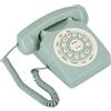 Merkloos Telefono vintage, verde, con tasti grandi, telefono fisso per uso domestico