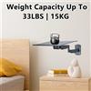 Merkloos Supporto a parete per laptop, dimensioni 400x300 mm, braccio telescopico, inclinazione regolabile di 90°, per laptop