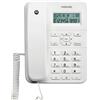 Merkloos Telefono fisso, 10 tasti di composizione rapida, identificazione del chiamante, funzione vivavoce, colore bianco, per uso domestico