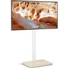 Merkloos Supporto per televisore, regolabile in altezza, girevole, per schermi da 32 a 60 pollici, compatibile con standard VESA fino a 400x400 mm, con capacità massima di 40 kg, colore beige