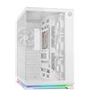 Merkloos Case per PC ATX, con pannello laterale in vetro temperato senza cornice, dotato di 4 ventole PWM da 120 mm per un raffreddamento ottimale