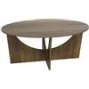 DRW Tavolino da salotto ovale in legno, design moderno, 80 x 48 x 35 cm