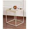 LIVAN HOME LivanHome Katherine - Tavolino ausiliario color tortora