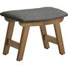 SONGMICS Poggiapiedi da Divano, Sgabello Basso in Legno Massello, 200 kg | Fodera Rimovibile e Lavabile, 39,1 x 24,9 x 30 cm, per Soggiorno, Grigio Piombo, Collezione MARY LSF052GN01
