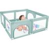 OHMG Parco per bambini, 120 x 120 x 66 cm, parco per neonati modulabile pieghevole, parco bambini in rete con 50 palline, parco giochi per bambini interni ed esterni, centro di attività per parco bambini