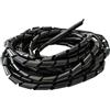 IXMLDAXD protezione a spirale, Organizzatore di linea Tubo avvolgimento finitura filo(Black,25mm X 2.5 Meter)