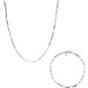 LUUK LIFESTYLE Collane, bracciali e set di gioielli in acciaio inossidabile, design moderno, gioielli per lei, accessori moda per donna e ragazza, stile chic ed elegante, colori oro, argento e rosa