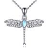 VONALA Collana da donna in argento Sterling libellula turchese/pietra di luna ciondolo libellula gioielli regalo per voi donne adolescenti ragazze
