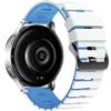 MELEJIA 22mm Bicolore Cinturino in Silicone Compatibile con Xiaomi Redmi Watch 5 Active/Redmi Watch 5 Lite/Watch S5 46mm/Watch S4, 22mm Ricambio Cinturino, Regolabile Sportiva Cinturini-Bianco + Blu