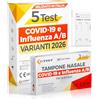 Polonord Adeste ADESTE | 5 Test COVID e influenza A e B 2026 | Tamponi Nasali Nuove Varianti