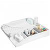 Baroni Home Fasciatoio da Appoggio Bianco, Mobile Cambio Neonato con 4 Scomparti, in Plastic Wood, Organizzatore per Bambini, Montaggio Facile, 80x74,5x126 cm