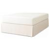 EasyCosy Mantovana Letto Singolo 90x200 cm Coprirete Grezzo | Mantovana con volant 32 cm, coprirete elegante, facile da applicare e ideale per letto contenitore o tradizionale.
