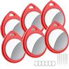 QCOQ Tracker Tags 6p Rosso, Smart Tracker Funziona con Apple Dov'è App (solo iOS), Batteria Sostituibile Bluetooth Trova Oggetti, Localizzatore Chiavi per Chiavi/Bagagli/Valigie/Portafogl