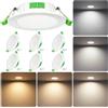 Laiebri Faretti LED da Incasso Cartongesso 230V 5CCT 5W Ø68-75mm Set 6 | IP44 Ultra Slim 25mm, 5CCT Luce Calda-Neutra-Fredda, Faretti LED Soffitto per Bagno Cucina Soggiorno, Bianco