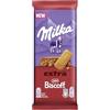 Milka Lotus Biscoff Tavoletta di Cioccolato al Latte con Inclusioni di Biscotto Lotus Biscoff Latte 100% Alpino, Cacao Sostenibile, 190 g (Confezione da 6)