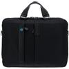 PIQUADRO Pulse Cartella organizer a due manici porta PC, Tessuto, Chevron/Nero, 15.6 a due scomparti