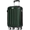 POSH Valigia da cabina 55x40x23 cm 35 L - Trolley rigido in ABS | Leggera 2,5 kg, serratura a combinazione, ruote girevoli a 360°, perfetta per soggiorni brevi
