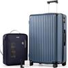 COOLIFE Valigetta sottovuoto, Blu scuro, XL, Set da 2 pezzi: 1 sacchetto sottovuoto (con pompa elettrica) + valigetta da 71 cm