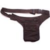 HCZ Marsupio in tessuto laterale hippie, Marrone tinta unita, M, hippie