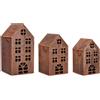 Bizzotto Set 3 porta candela joney casa ruggine