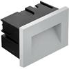 EGLO Faretto da incasso esterno Zimba Pro | Lampada da incasso da parete, luce per scale, in alluminio argentato, plastica satinata, bianco neutro IP65