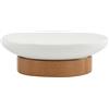 MSV India - Portasapone con Sapone, Colore: Bianco, 12,5 x 8,5 x 2