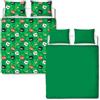 MINECRAFT Set copripiumino doppio in pile con licenza ufficiale Minecraft | Super morbido e caldo | Copripiumino invernale reversibile a 2 lati per bambini, con federe abbinate | Verde