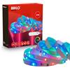BRILONER Striscia LED con batteria, 3 m, RGB USB-C, autoadesiva, bianca | colori di luce multicolore RGB, modalità di colore, supporto magnetico, striscia LED, striscia LED, striscia LED, soggiorno