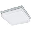 Eglo LED lampada da soffitto Isletas, lampada da soffitto in acciaio | cromato, vetro con effetto cristallo bianco neutro IP44