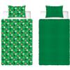 MINECRAFT Set copripiumino singolo in pile con licenza ufficiale Minecraft | Super morbido e caldo | Copripiumino invernale reversibile a 2 lati per bambini, con federe abbinate | Verde