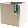 EDA - Vaso quadrato Volcania'Up 21 L - Decorazione imitazione pietra - Singola parete - Area di ritenzione idrica - 29,5 x 29,5 x 29,5 cm - Beige calcareo
