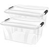 Siena Home Anzio - Scatola portaoggetti, 21 l, 2 pezzi