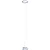 EGLO LED lampada a sospensione Tarugo 1, lampada a sospensione per tavolo | da pranzo regolabile, acciaio cromato, plastica bianca luce calda