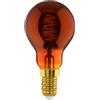 EGLO E14 LED dimmerabile, lampadina a spirale, vintage color rame in design | retrò, 4 Watt, 30 lumen, luce bianco caldo, 2000k, lampadina Edison P45, Ø 4,5 cm