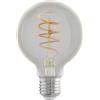 EGLO Lampada LED E27, lampadina vintage ambra, globo LED a spirale, luce | retro, 4W (equiv. 25W), 260 lumen, LED E27 luce calda 2200K, Edison G80, Ø 8 cm