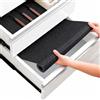 Relaxdays, tappetino per cassetti tagliabile su misura, antiscivolo, 40 cm | Inserto per cassetto, nero