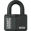 ABUS Lucchetto Granit 37RK/80 - Acciaio Temprato, Certificato Assicurativo | Corpo e grillo in acciaio temprato tedesco, rivestimento in granito nero anticorrosione, 2 chiavi incluse di cui 1 con LED
