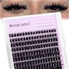 WENDY LASHES Ciglia Finte Ciuffett Manga 80D | Ciglia Finte Ciuffetti D-Curl Lashes Cluster Lashes Misti 10-18mm Individuali Lash Look Naturale Fairy lash