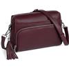 befen Borsa a Tracolla da Donna in Vera Pelle, Porta Carte di Credito RFID e Borsa a Tracolla, con Tracolla Regolabile