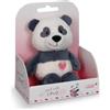 NICI Love Panda 62628 Panda di peluche, morbido e tenero pupazzo per coccole e giochi, per adulti e bambini, 12 cm, rosa, in confezione regalo