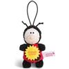 NICI 44862 - Ciondolo a Forma di Coccinella con Scritta Sonnenschein 8 cm con Loop, Rosso/Nero