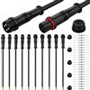 HAAMNING7 Set di 5 cavi di collegamento LED a 4 pin impermeabili - Spina maschio e femmina (piccole dimensioni) con filo 24AWG da 0,2 mm², cavo di prolunga IP67 da 20 cm per auto, camion, barca