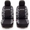 Auto Accessori Lupex Coprisedili Compatibili con Duster dal 2010 al 2024 | Made in Italy, Nero Mimetico Grigio, Coppia Anteriori e copri Poggiatesta, Protezioni Sedili in Policotone