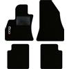 QUEMAR Tappetini Auto per 500L 2012-2022, Bordo Nero, 1 Ricamo | Kit Tappeti Moquette e Gomma su Misura / Set 2 Anteriori + 2 Posteriori / Ricami e Colori Personalizzati / Antiscivolo