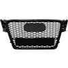 Mptuned Griglia radiatore RS4 stile grill nero lucido compatibile per Audi A4 B8 2009 2010 2011 2012