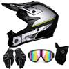 Homkia Casco Motocross Integrale per Adulti con Occhiali, Guanti e Copriviso | Set motocross completo e versatile con casco integrale, occhiali, guanti e copriviso coordinati per attività off-road.