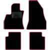 QUEMAR Tappetini Auto per 500L 2012-2022, Bordo Rosa, 0 Ricami | Kit Tappeti Moquette e Gomma su Misura / Set 2 Anteriori + 2 Posteriori / Ricami e Colori Personalizzati / Antiscivolo