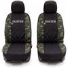 Auto Accessori Lupex Coprisedili Compatibili con Duster dal 2010 al 2024 | Made in Italy, Nero Mimetico Verde, Coppia Anteriori e copri Poggiatesta, Protezioni Sedili in Policotone