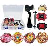 Gytobytle Spriggan 4in1 Bey Trottole da Combattimento con Scatola Portatile, Metallo Fusione Scoppio Battaglia Gyro con 2 Launcher e Maniglie Suono e Luce