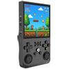 Fyssnn R36max Console di gioco portatile retrò con schermo IPS HD da 4,0 pollici, console di gioco portatile retrò (nero trasparente)